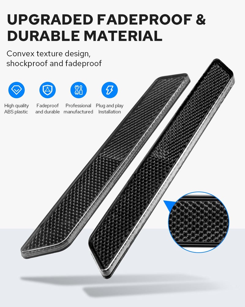 Benlari Black Saddlebag Reflector Inserts 2014-2024 Compatible for Harley Davidson Touring Electra Street Road Glide Road King FLHR FLHTC FLHX - Image 2